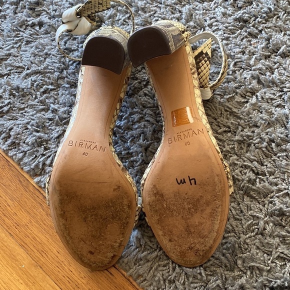 Alexandre Birman Clarita Bow Python Block Heel Sandals Size 40 - Picture 9 of 14